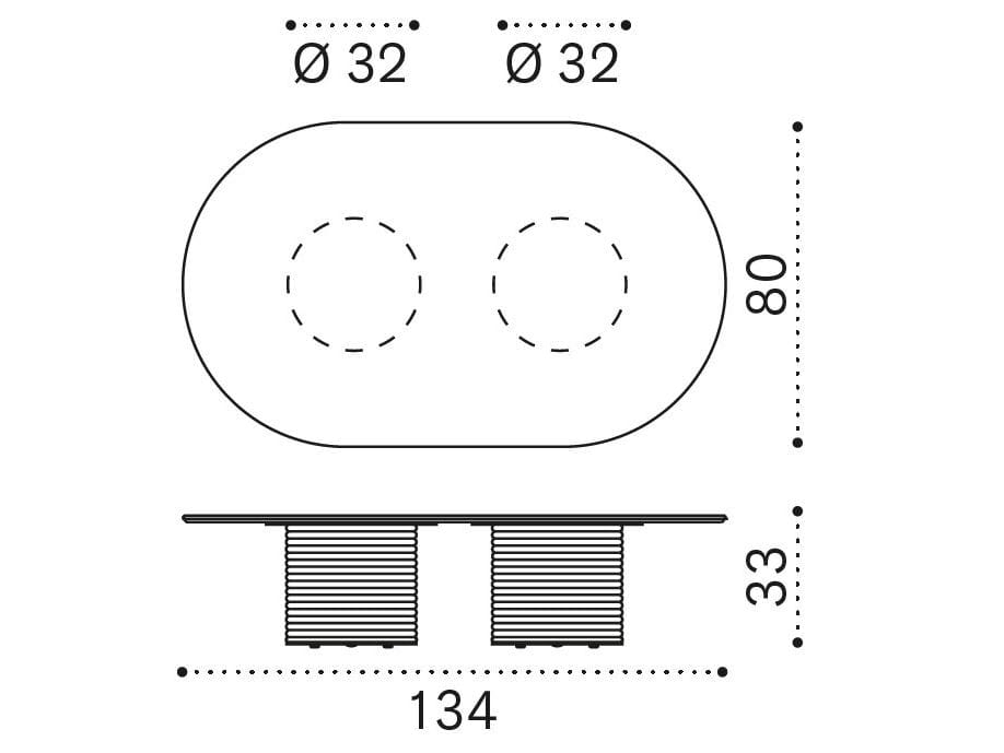 ТИК овальный садовый журнальный столик Ethimo патио ARCH-00151600 - Вид №1