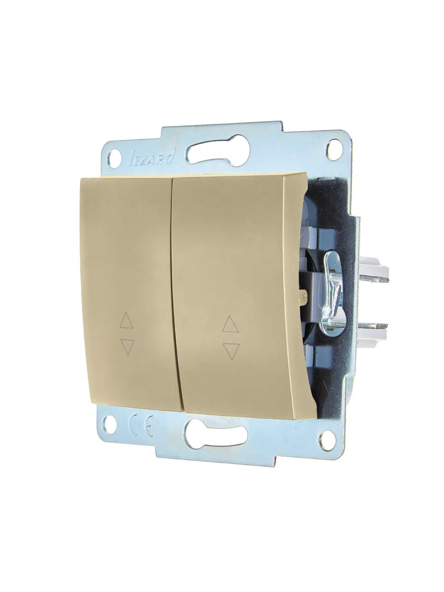 ASTI Выключатель проходной двойной золото механизм LEZARD 7081-3688-106