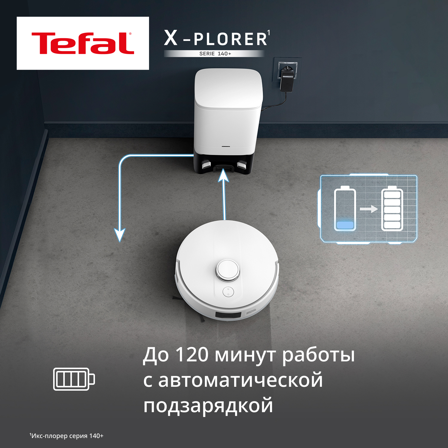 9225022 Робот-пылесос Tefal RG9197WH белый STDN-0008900 - Вид №6