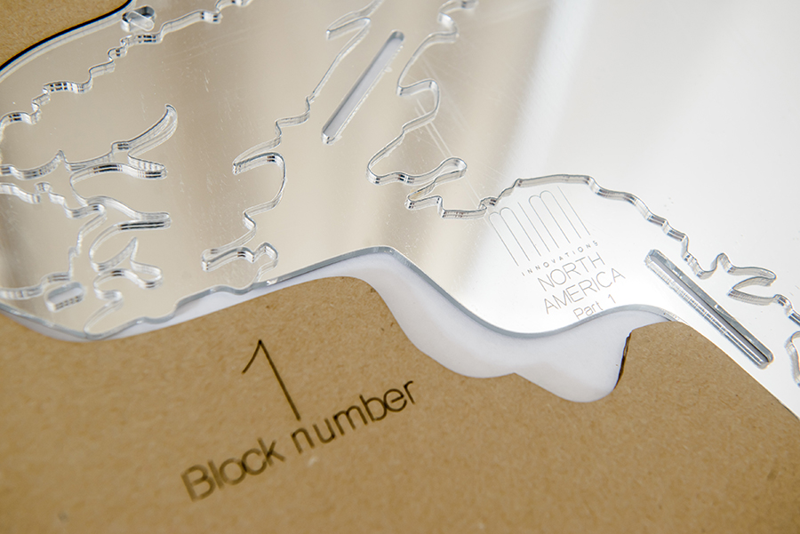 19-20 Карта-пазл зеркальная wall decoration exclusive 130х78 см Mimi  - Вид №8