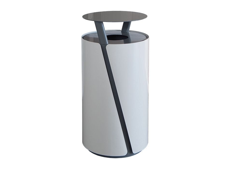 Корзина для мусора из оцинкованного листового металла с крышкой DIMCAR BOB ARCH-00032475 - Вид №1
