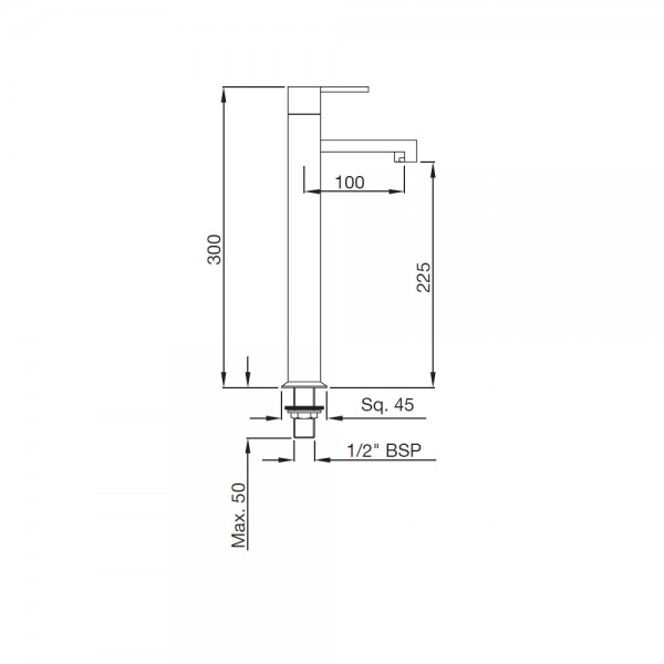 LEB-CHR-45021 Кран для раковины Artize Le Blanc Хром  - Вид №1
