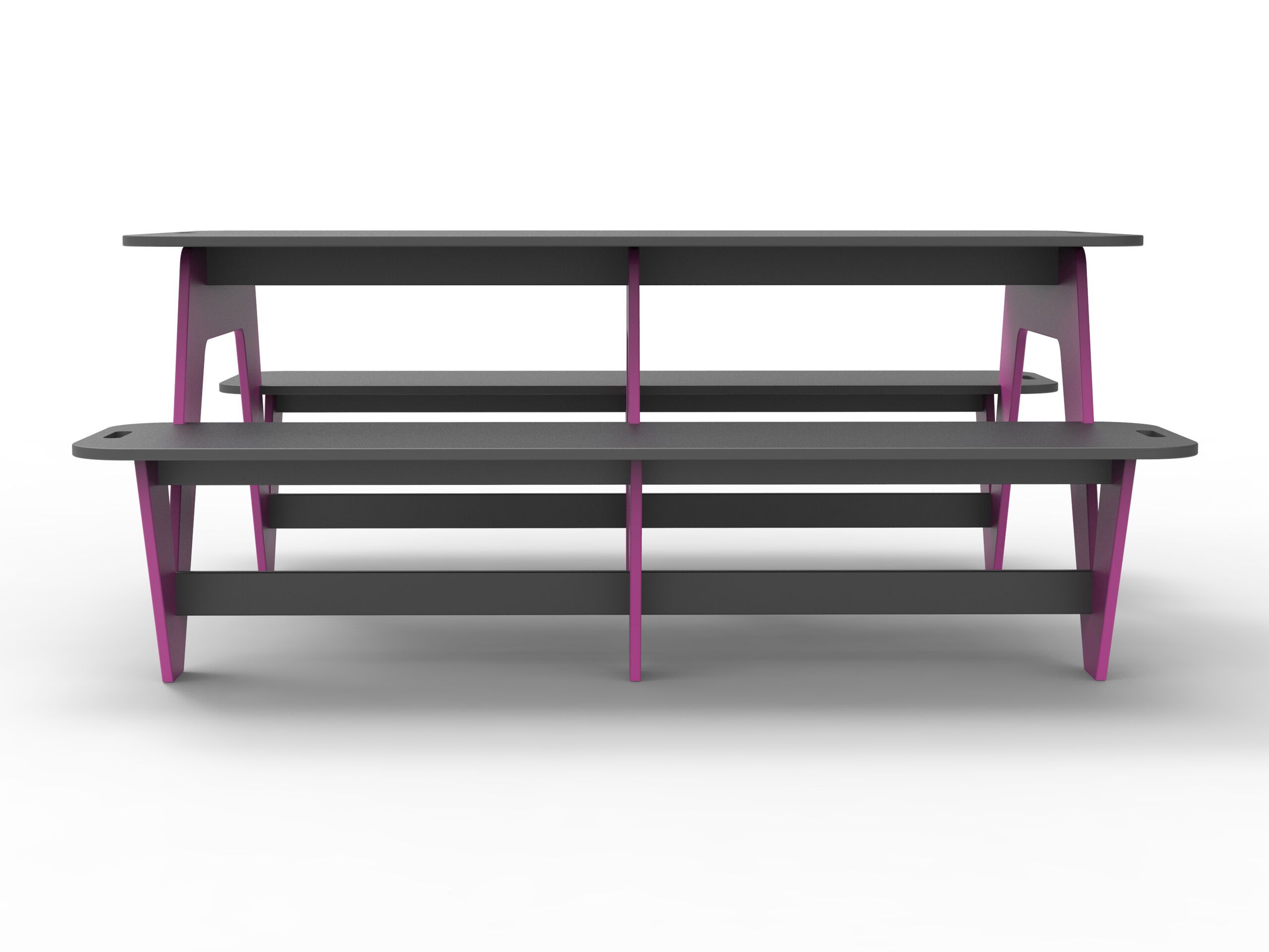 Прямоугольный стол для пикника из полиэтилена со встроенными скамейками Donye Beat ARCH-00034300 - Вид №3