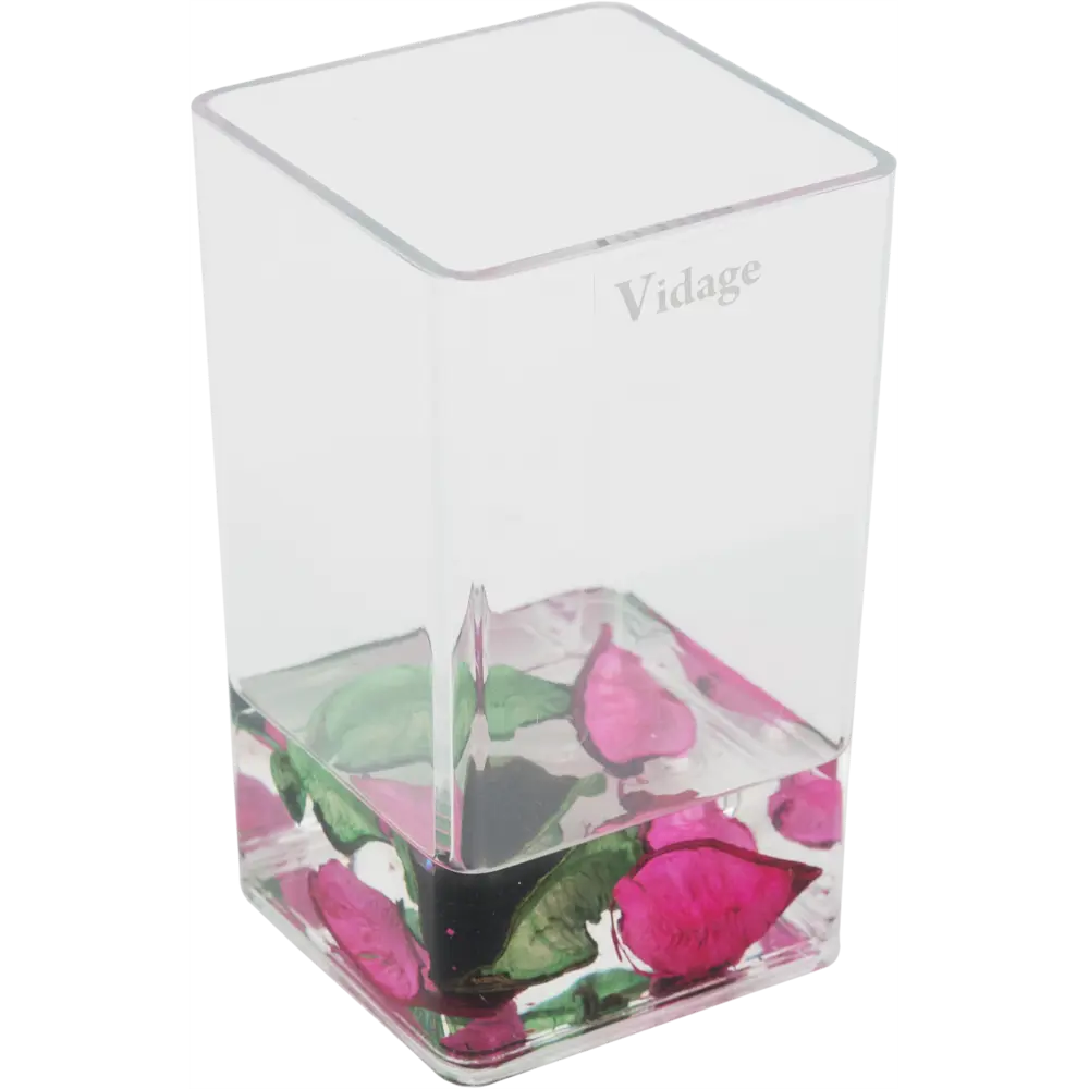 Стакан в ванную Vidage Опавшие лепестки пластик цвет прозрачный STLM-2035489