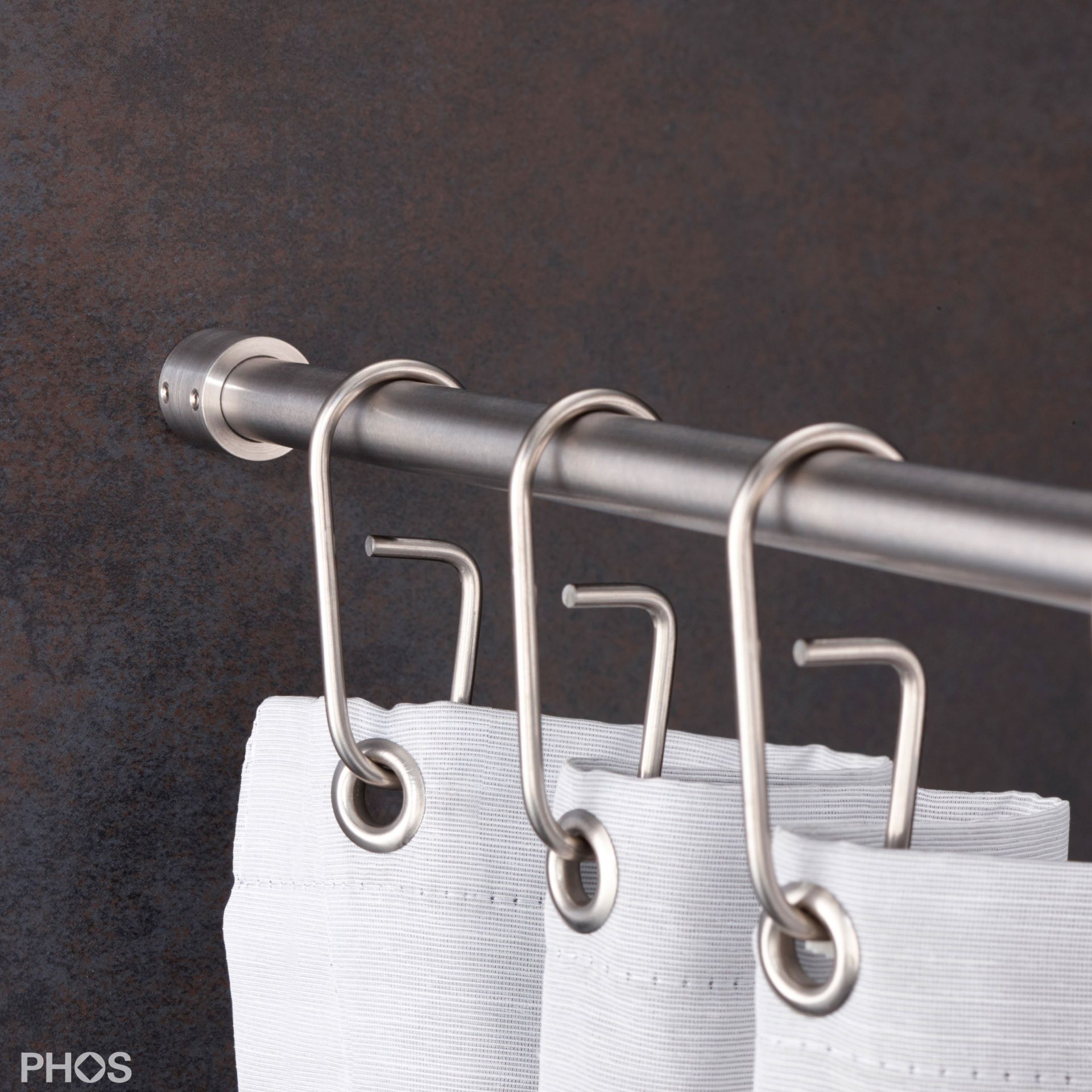 DSN12-1 Карниз для душевой занавески ø12 мм от 50 до 100 см - на заказ PHOS  - Вид №1