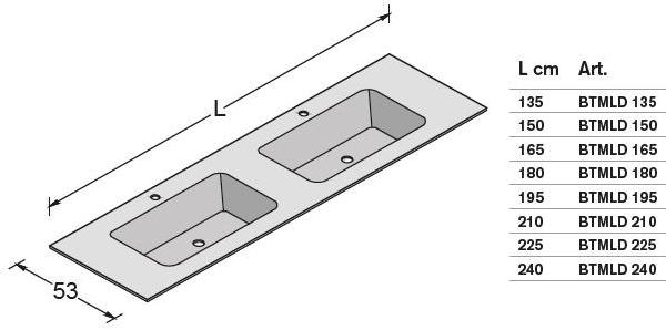 ARTELINEA Настенная тумба под умывальник с ящиками  Al 577  - Вид №9