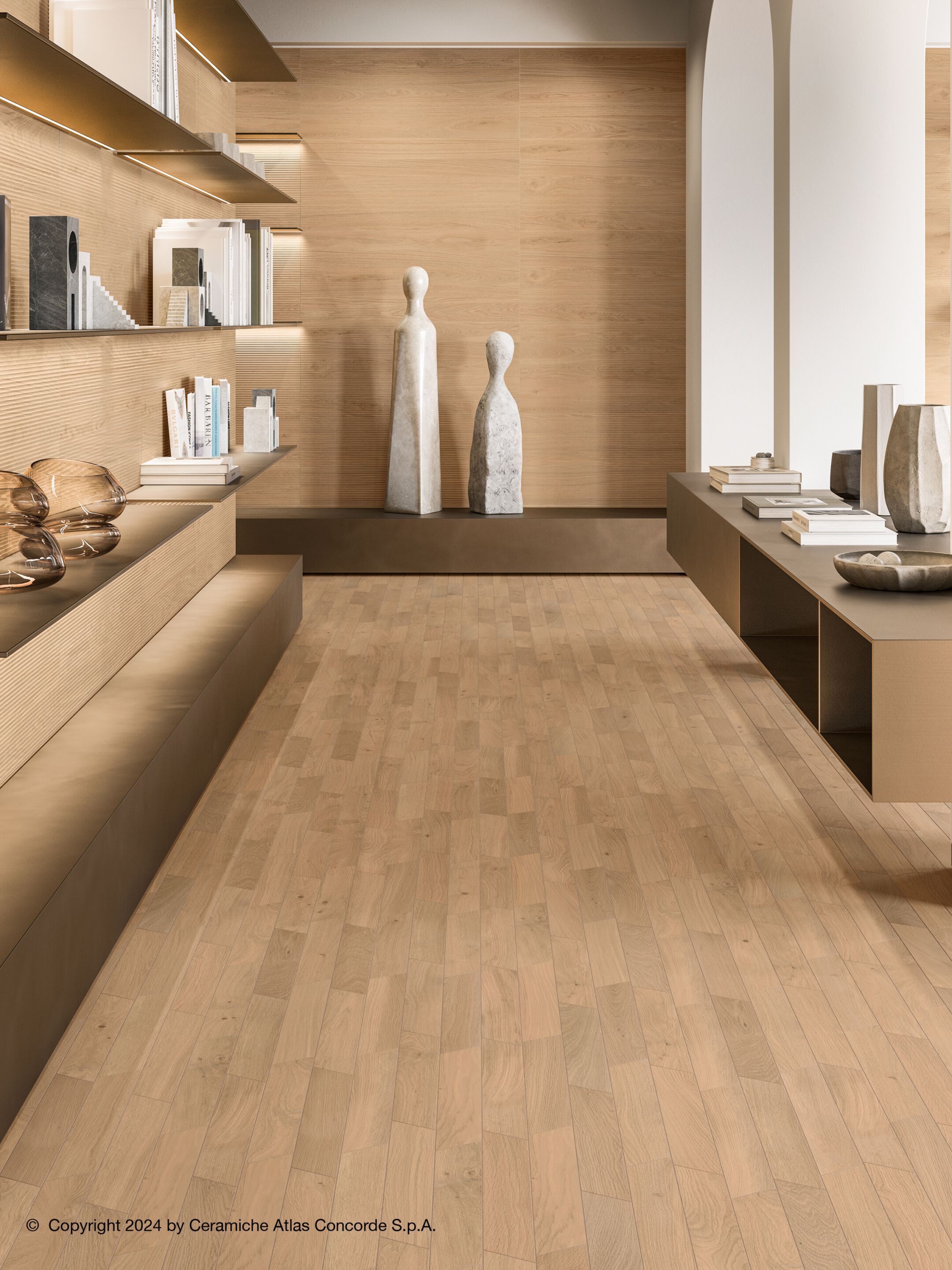 Напольное покрытие из керамогранита в помещении и на открытом воздухе с эффектом дерева Atlas Concorde журнал ARCH-00030139 - Вид №24