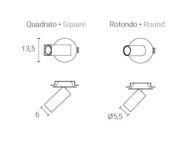 Регулируемый металлический светодиодный прожектор ZAVA K CEILING RECESSED JOITED ARCH-00043526 - Вид №2