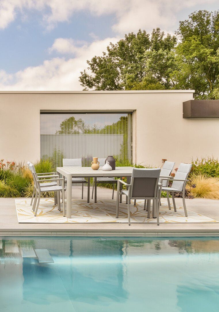 Алюминиевый выдвижной прямоугольный садовый стол BIZZOTTO KIPLIN ARCH-00073199 - Вид №48