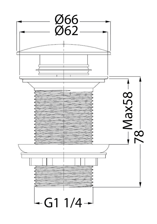 1349950 Большая Крышка Хромированного Клапана С Выдвижным Нижнем Без Доски ... Hafa  Хромированный  - Вид №1