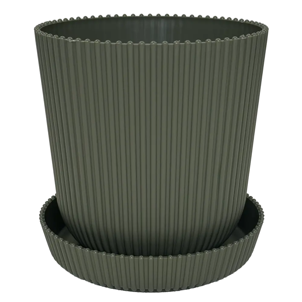 Горшок для цветов Тek.А.Тek 16x16x15.5 см v2.4 л пластик тайга ТЕК.А.ТЕК Le Gaufre STLM-2025831 - Вид №1