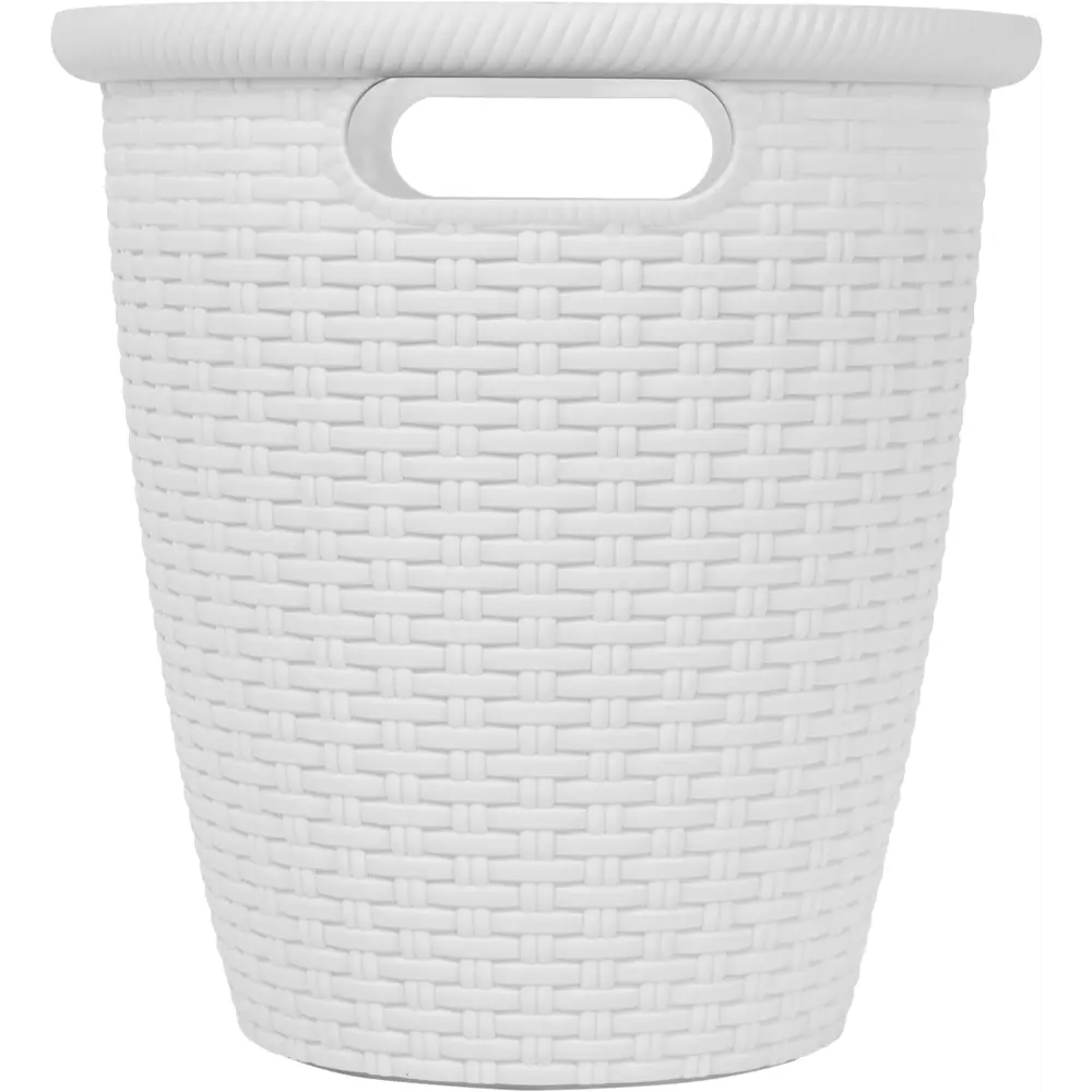 Кашпо для цветов Ingreen Rattan ø26.6 h27.5 см v10 л пластик белоснежный жасмин STLM-2035374 - Вид №1