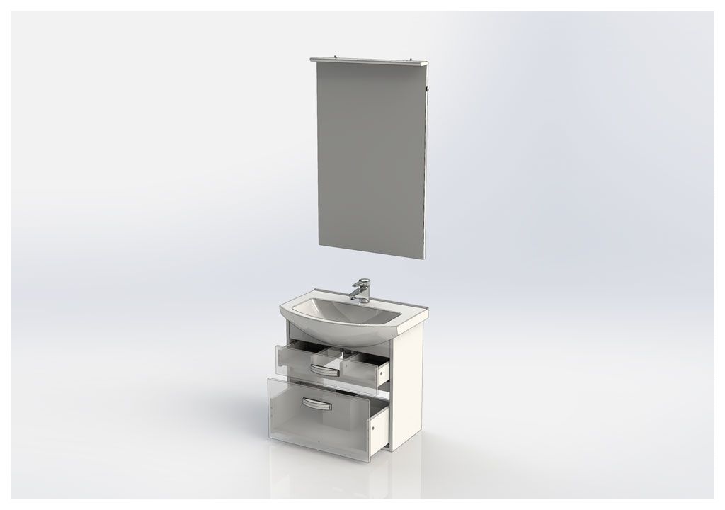 Мебель для ванной Aquanet Грейс 65 дуб сонома/белый (2 ящика) 00198809 - Вид №4