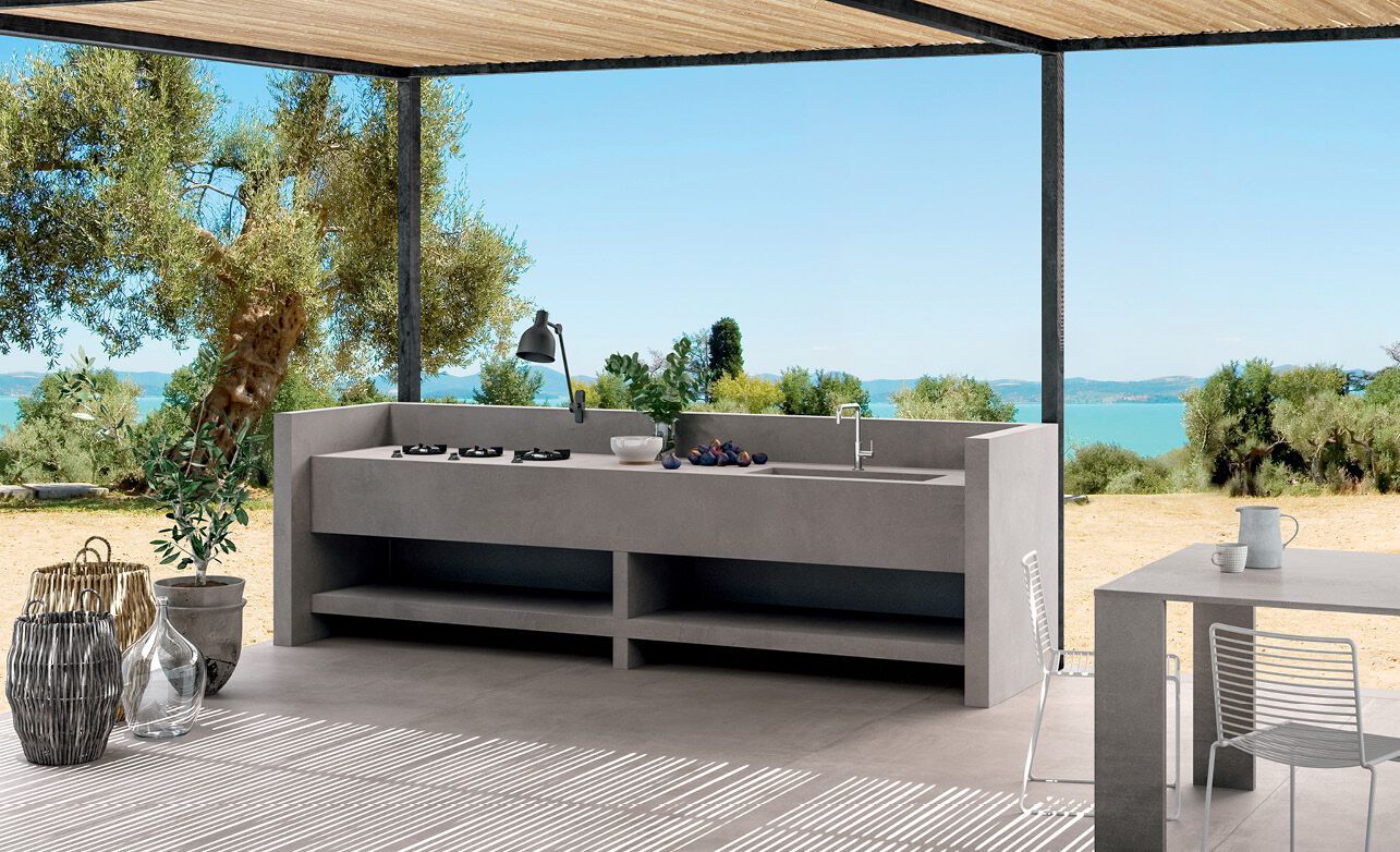 Кухонный топ из керамогранита с цементным эффектом CERAMICA FONDOVALLE MYTOP ARCH-00147680 - Вид №3