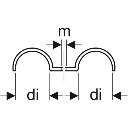 602.762.26.1 Скоба Geberit для трубы двойная Geberit  - Вид №2