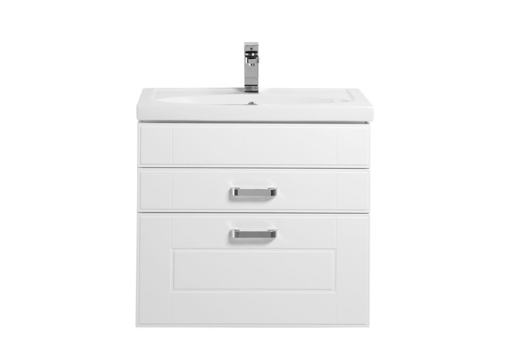 Тумба под раковину Aquanet Рондо 70 белый (2 ящика) sun-id-270639 - Вид №2