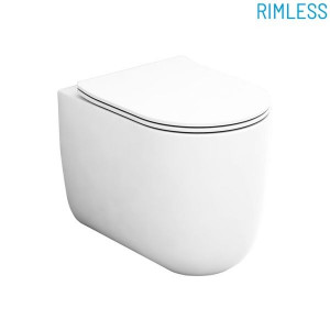 MIL110333 Приставной унитаз напольный Голубой Olympia Ceramica Milady Италия