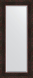 BY 3525 Зеркало с фацетом в багетной раме - темный прованс 99 mm EVOFORM Exclusive