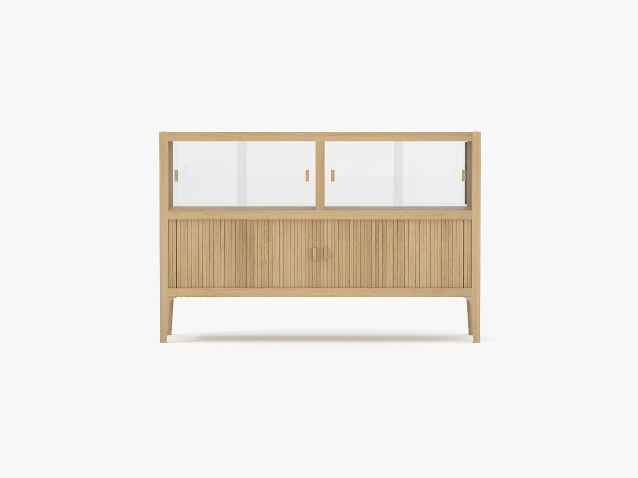 Шкаф из дерева и стекла с раздвижными дверями Air Division Perry ARCH-00000877 - Вид №1