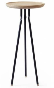 Askia Высокий круглый журнальный столик из дуба Bend 1.t05.ok.mbk