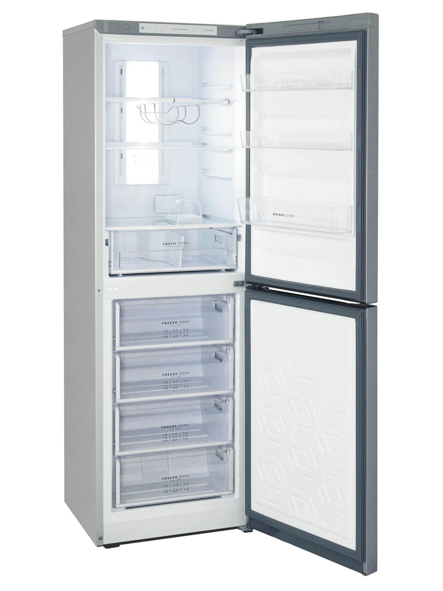 9073129 Холодильник с морозильником   Бирюса M940NF серебристый STDN-0008383 - Вид №3