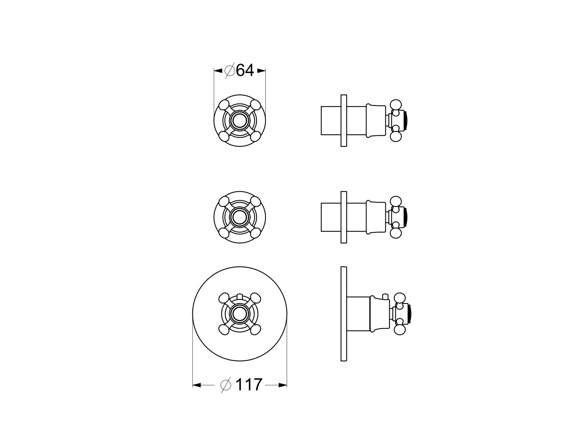 Термостатический смеситель для душа GUGLIELMI RUBINETTERIE классическая ARCH-00075592 - Вид №1