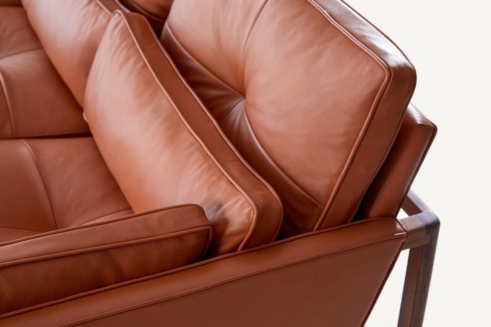 3-местный кожаный диван BassamFellows Wood Frame Lounge ARCH-00040011 - Вид №5