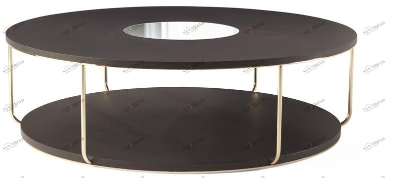 ETRO Home Interiors Низкий круглый деревянный журнальный столик  E.amb.231.a 