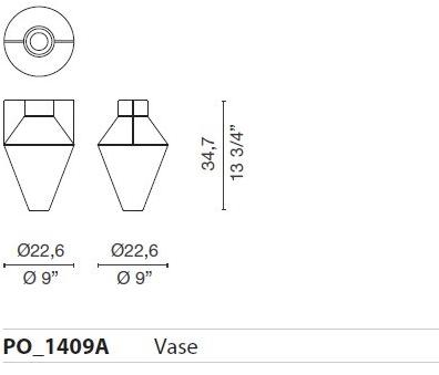 Cappellini Ваза из черного керамогранита sun-id-1482133 - Вид №3