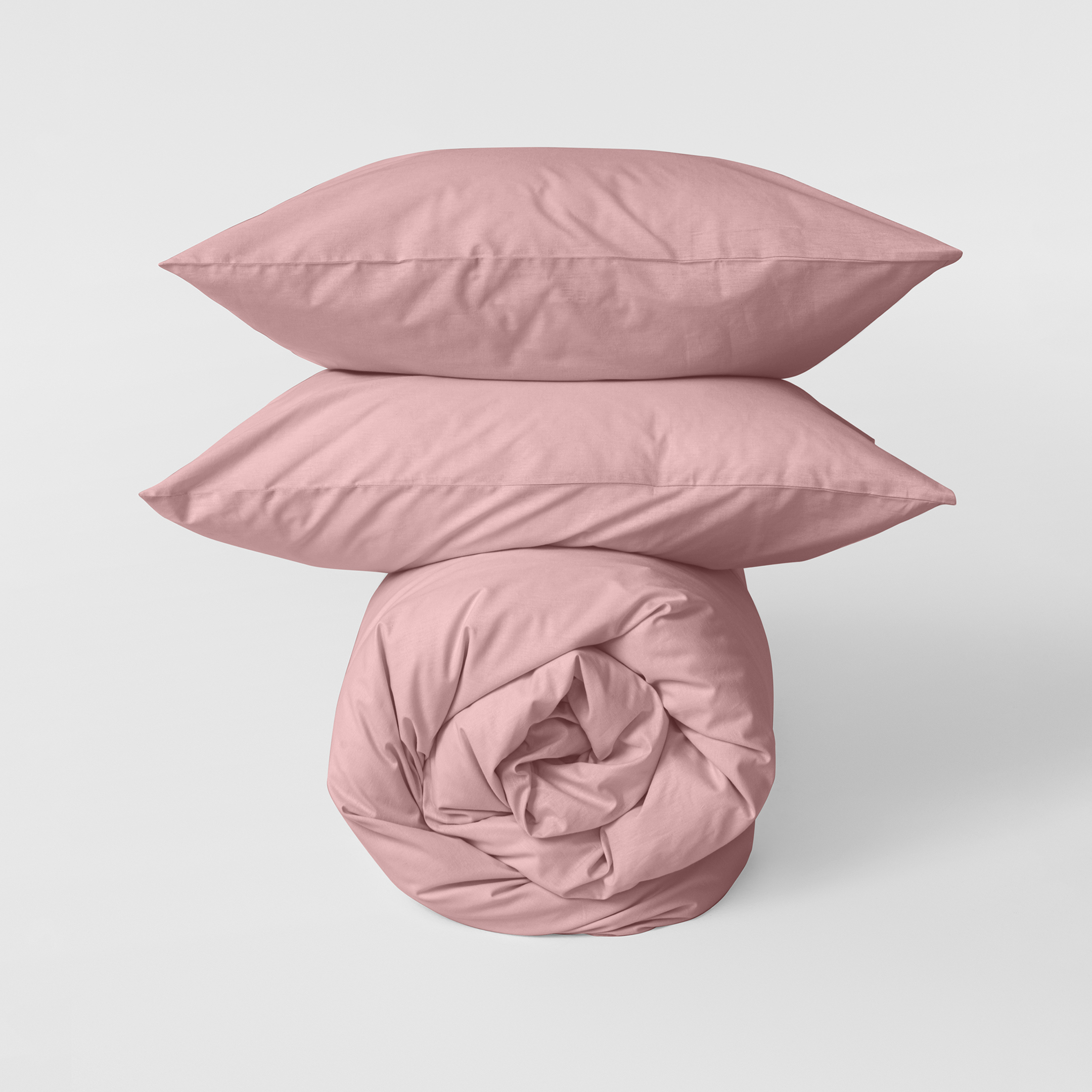 91060506 Комплект постельного белья Powder Pink p51001, полутораспальный, хлопок цвет розовый STLM-0462744 MORФEUS