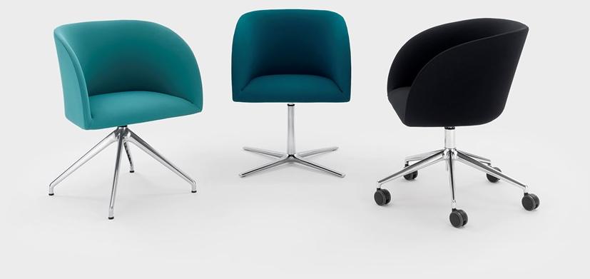 Viganò Стул на козелке из ткани с подлокотниками Milly sun-id-1505542 - Вид №1