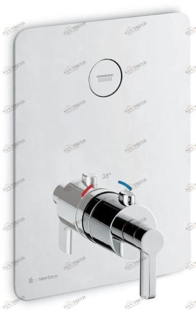 newform Смеситель для душа встраиваемый термостатический с переключателем Blink chic sun-id-1354271