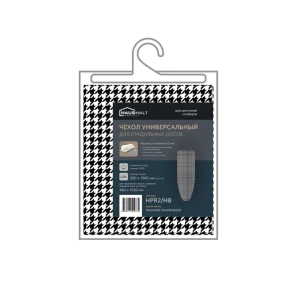 91819133 Чехол для гладильной доски универсальный NIKA Haushalt houndstooth HPR2 130x55 цвет черный STLM-1432304
