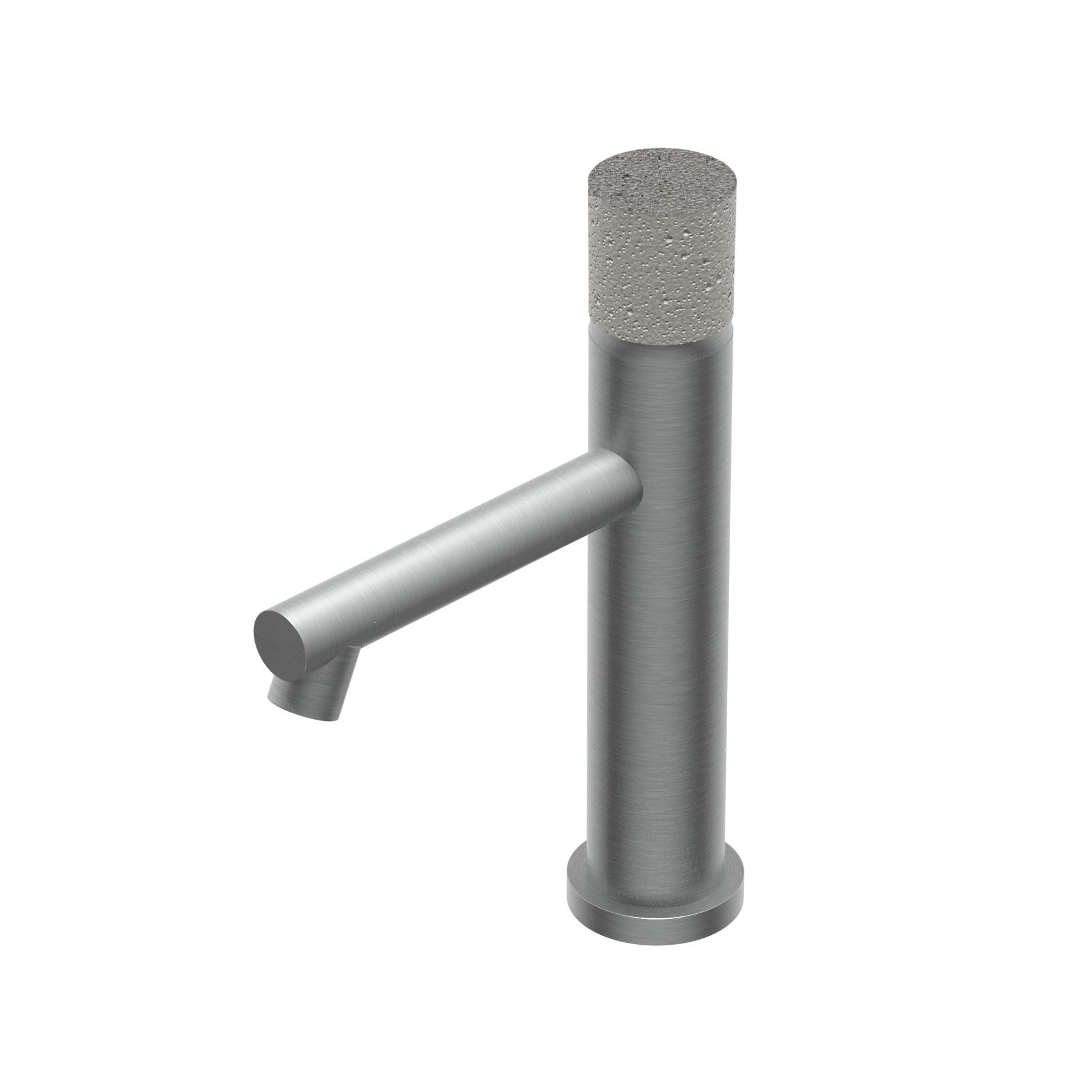 E0BA0123D Смеситель для раковины, однорычажный Ritmonio Diametro35 Inox Concrete