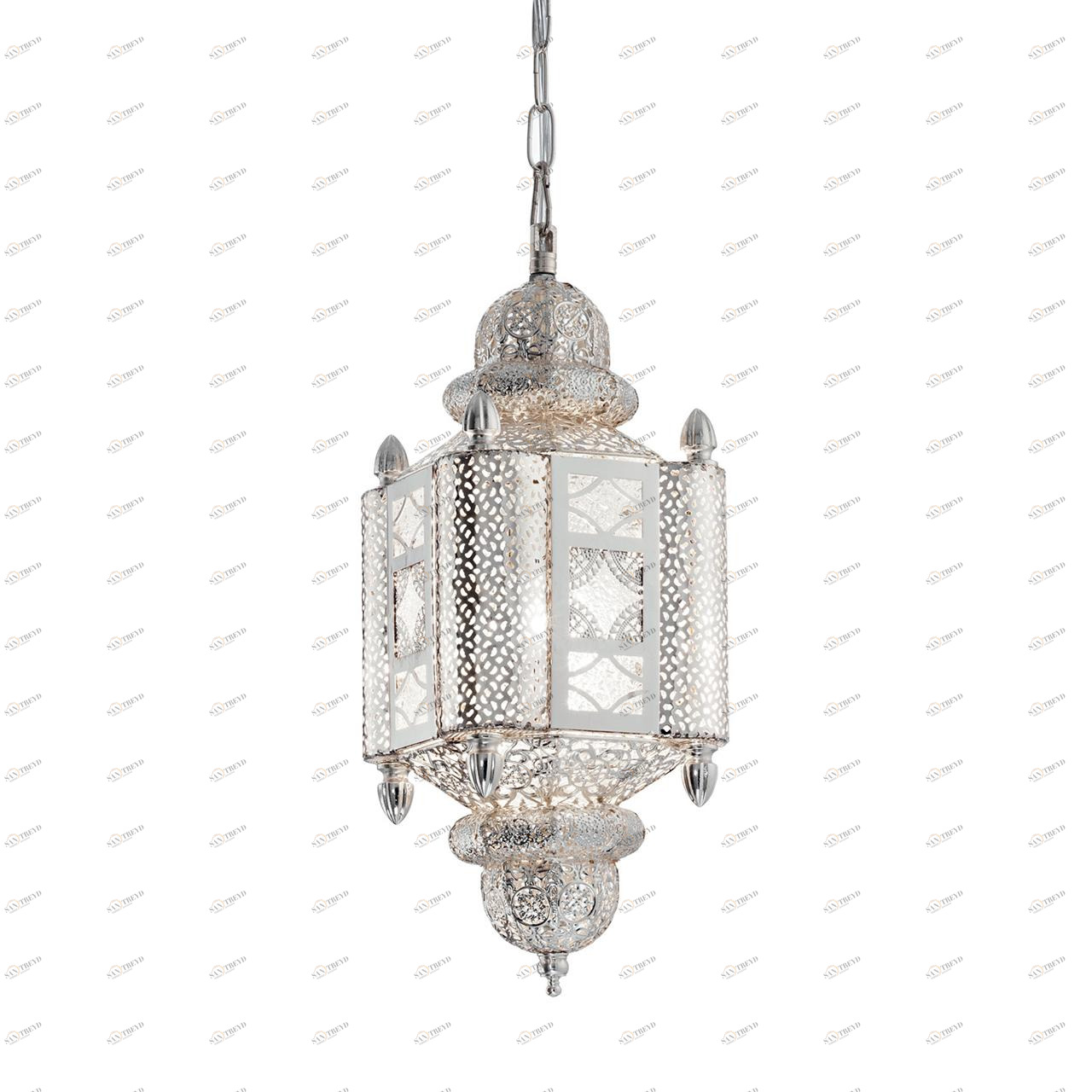 Дизайнерский подвесной светильник Ideal Lux Nawa-2 SP1 Argento IDEAL LUX ДИЗАЙНЕРСКИЕ 102233 Серебро 