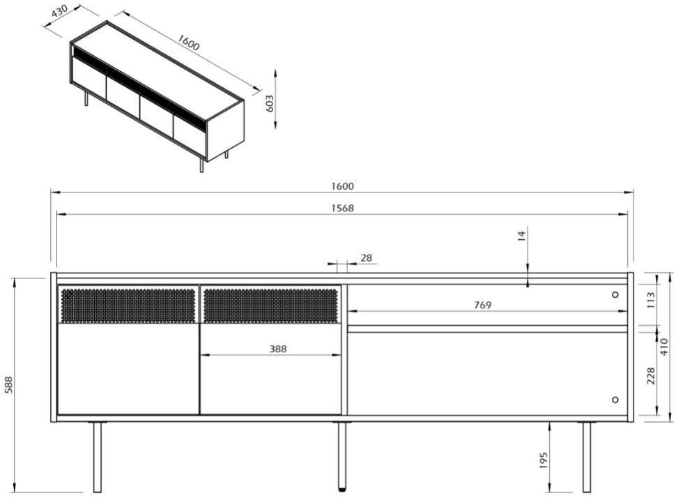 TemaHome Тумба под ТВ с распашными дверцами Radio sun-id-1428193 - Вид №12