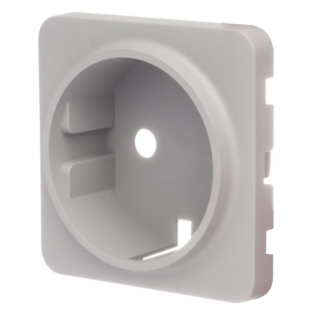 Накладка для розетки с заземлением Lexman Cosy, цвет серый STLM-2208827 - Вид №1