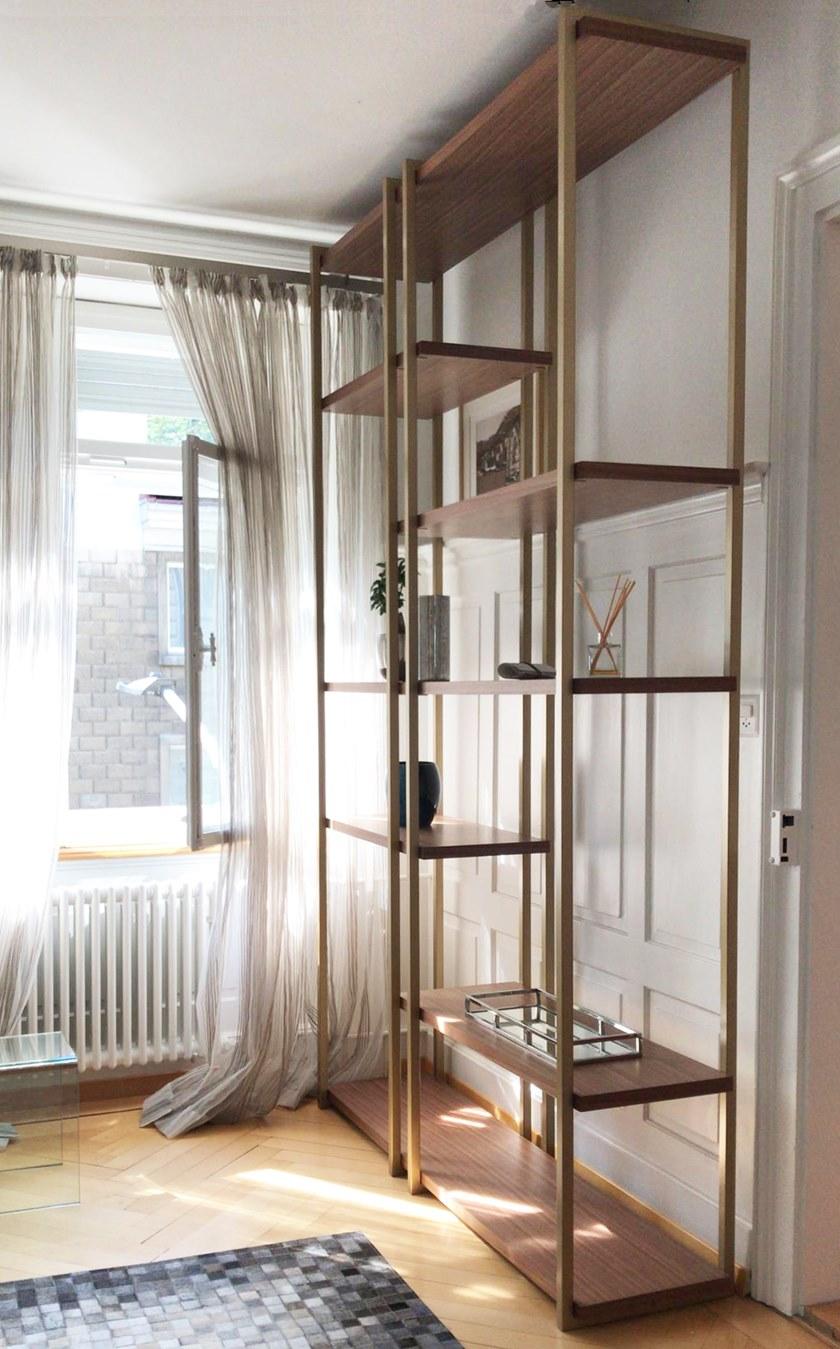 ZALABA Design Открытый двусторонний книжный шкаф из стали и дерева Zulu sun-id-1398339 - Вид №1