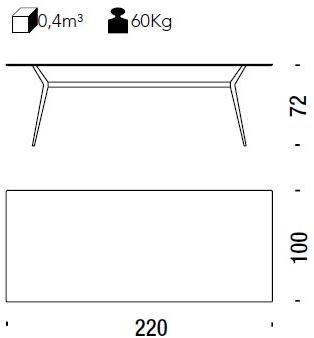 Moroso Прямоугольный стол из стали и хрусталя Pylon sun-id-1361972 - Вид №2