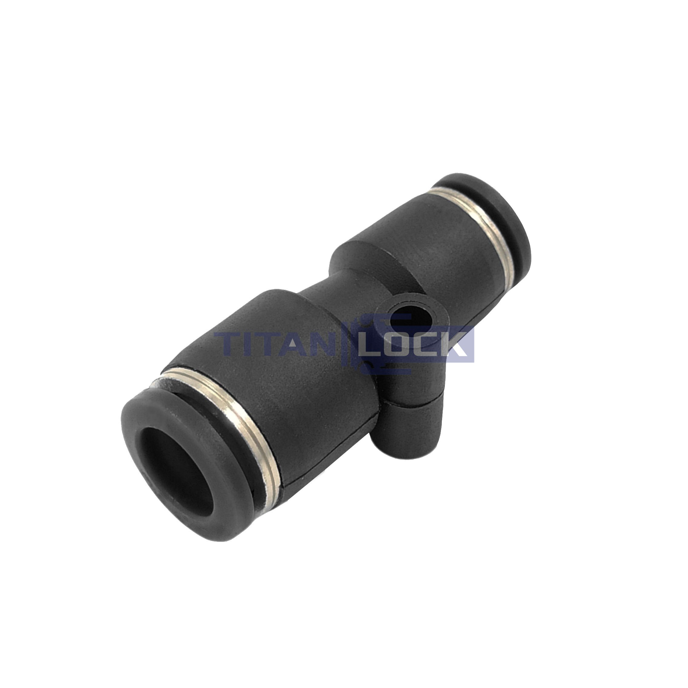 Фитинг-переходник цанговый пневматический, 12-6 мм, пластик, тип PG, TLP-PG12-6 TITAN LOCK 