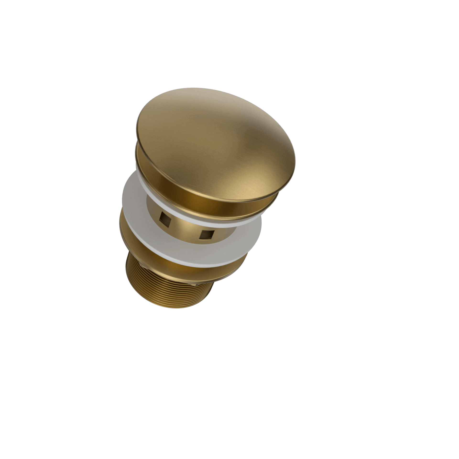 A856-L Слив для раковины «клик-клак» из нержавеющей стали без прорезей, с переливом Duten 