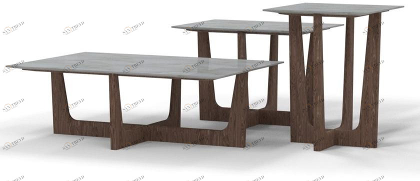 AMURA Прямоугольный мраморный журнальный столик Vesta sun-id-1350644