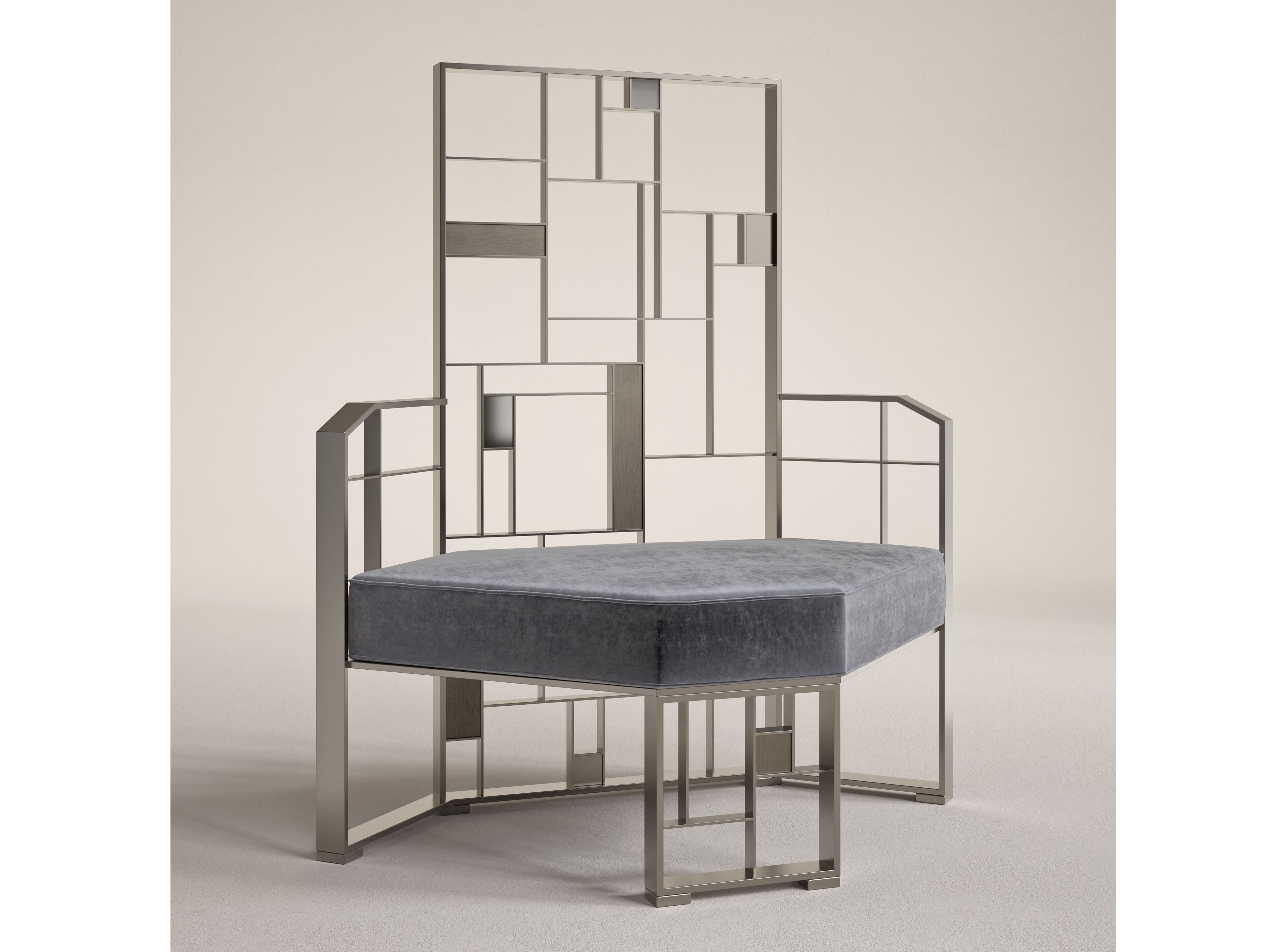 Латунное кресло с подлокотниками Galbiati Exclusive Interiors ARCH-00134698