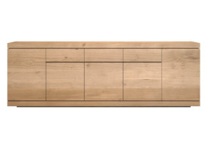 Шкаф из массива дуба с дверцами и ящиками