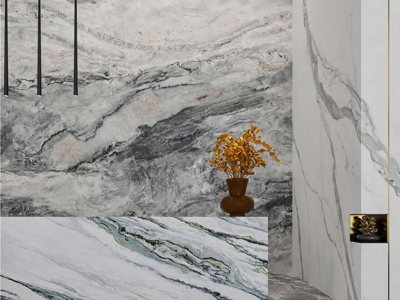 Мраморный пол / покрытие GANI MARBLE TILES LOUIS GREY ARCH-00016089