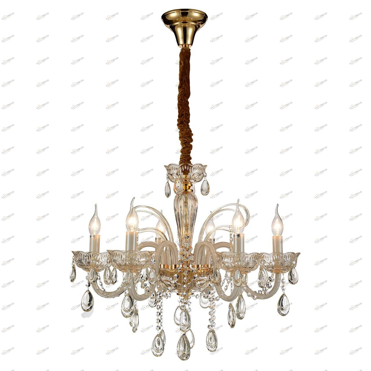 Люстра дизайнерская Incline бежевая, хром SL649.203.06 ST LUCE ДИЗАЙНЕРСКИЕ, СВЕЧИ 057948 Бежевый 