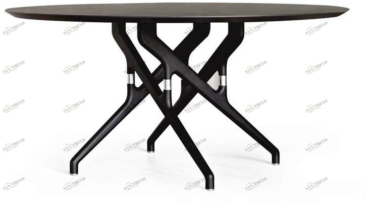 Potocco Круглый деревянный стол Torso 837/t4w