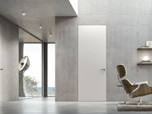 Заподлицо распашная дверь с выдвижными петлями