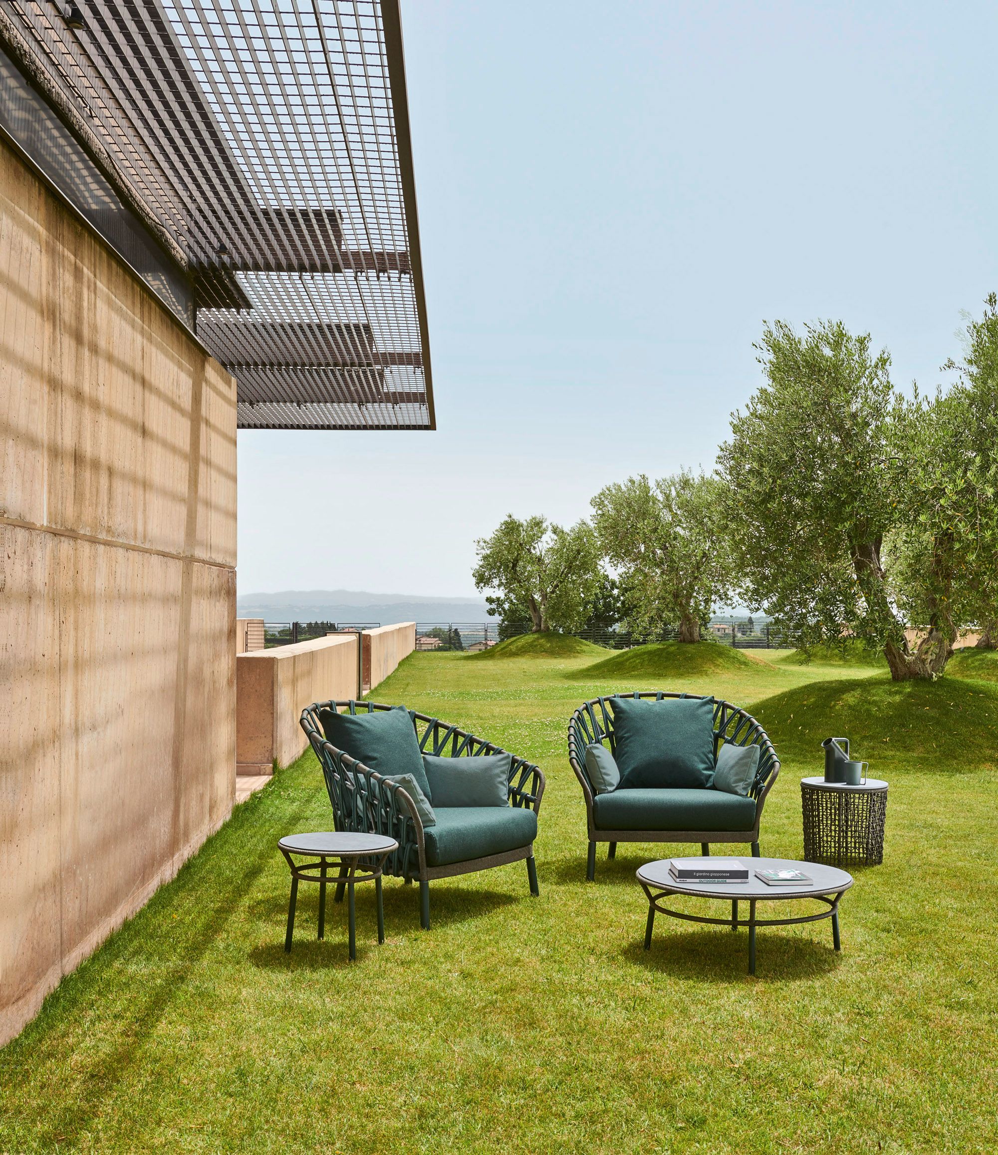 Кресло для сада из акриловой ткани с подлокотниками Varaschin Emma Cross ARCH-00102426 - Вид №5