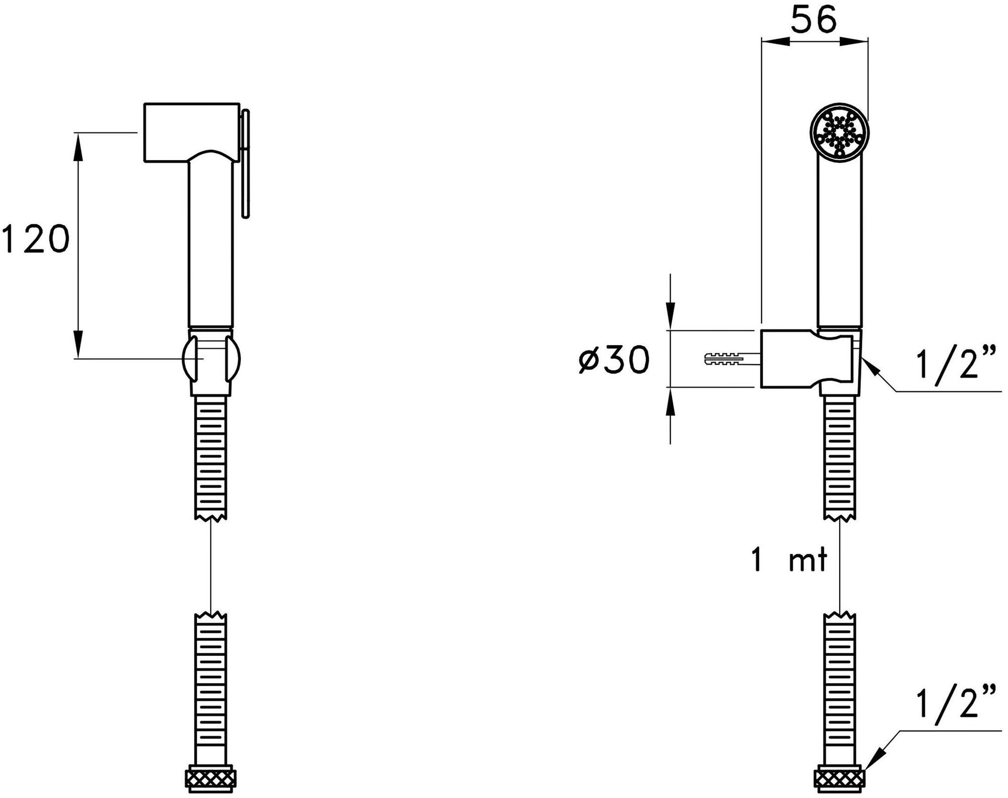 RUBINETTERIE STELLA Запорный ручной душ с опорой Sirius 309t - Вид №1